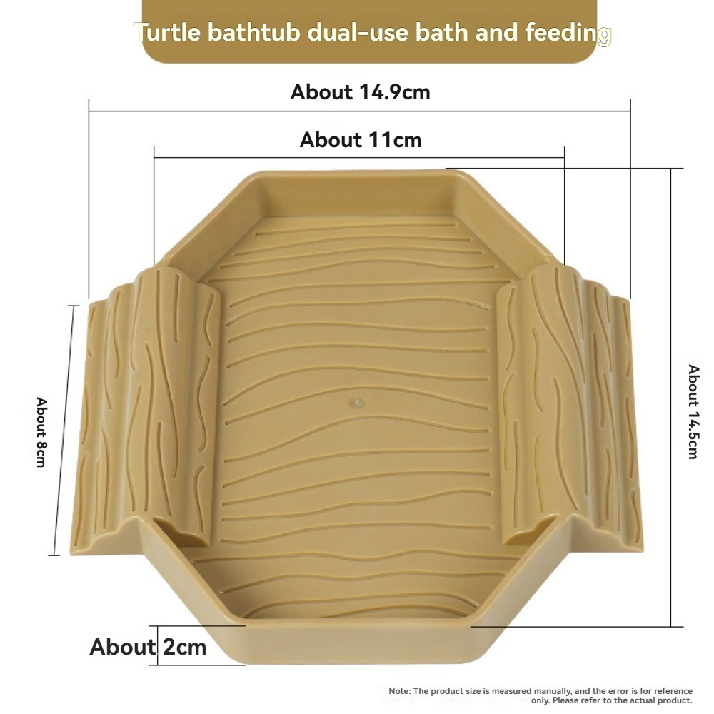 Yellow edge turtle bath basin  - Water Dish Reptile ulasan dan harga