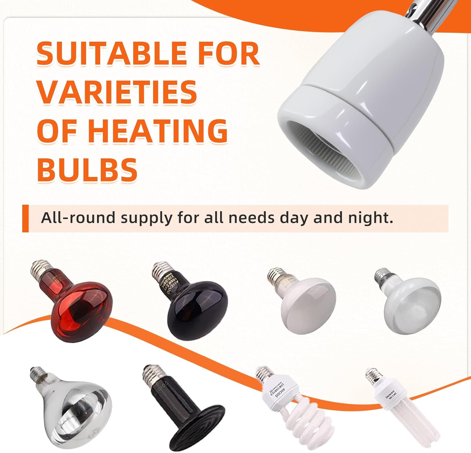 Reptile Heat Lamp Holder Heati - Ceramic Heat Emitter ulasan dan harga