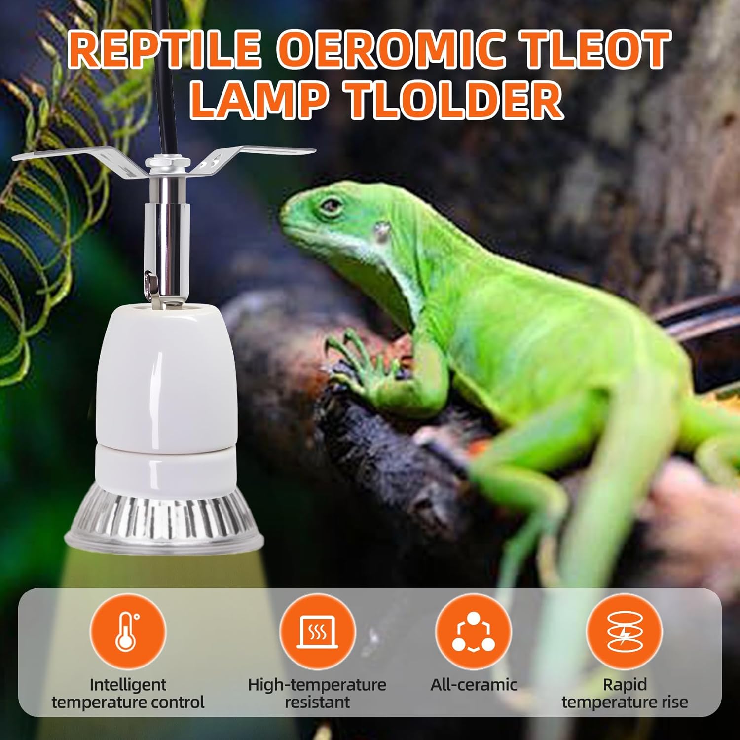 Reptile Heat Lamp Holder Heati - Ceramic Heat Emitter ulasan dan harga