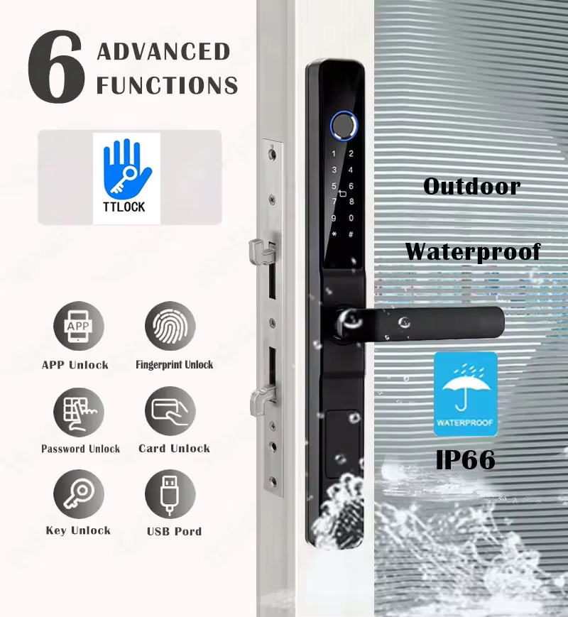 Waterproof Fingerprint Smart L - Glass Door Hinge ulasan dan harga