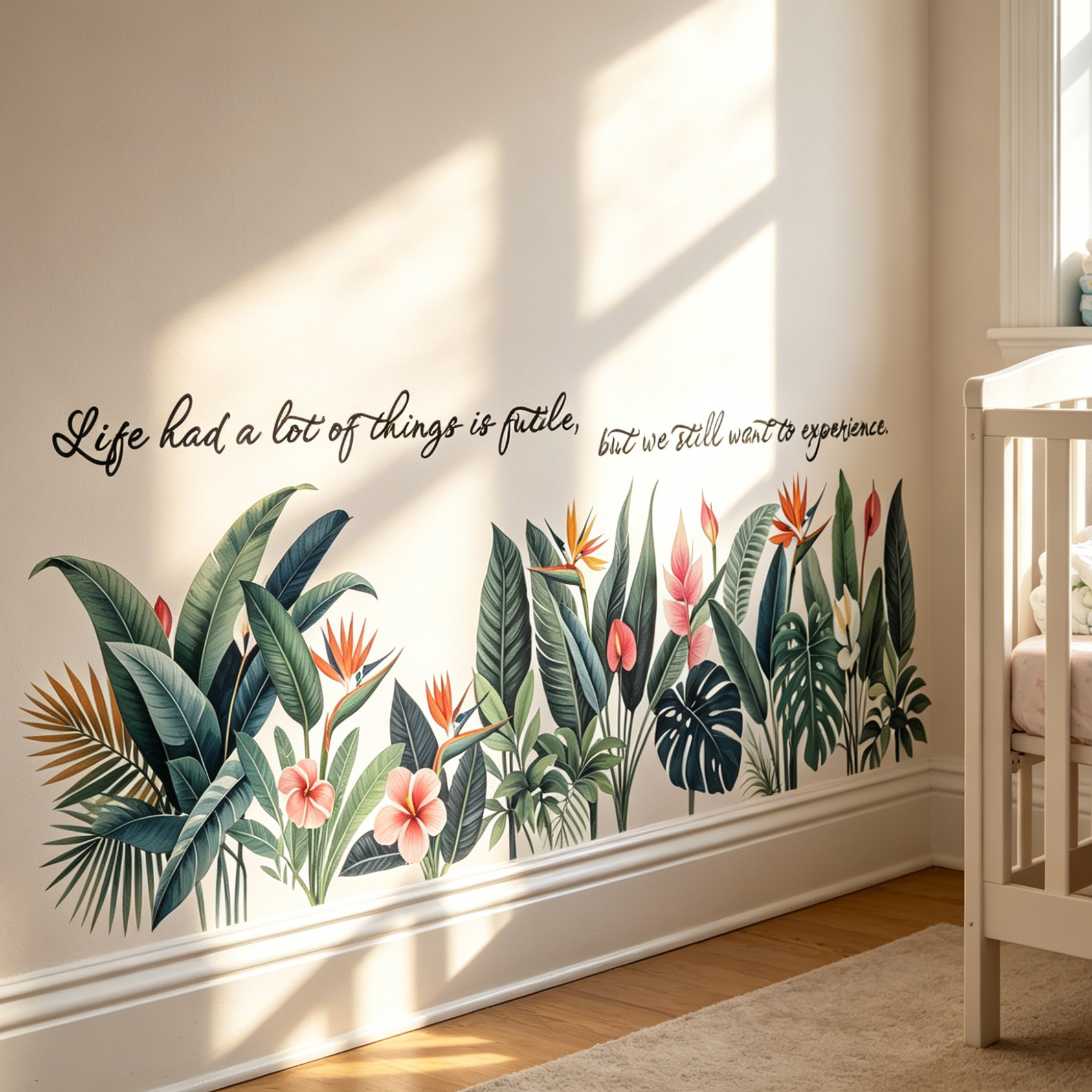 Tropical background wall stick - Pvc Panel Background ulasan dan harga