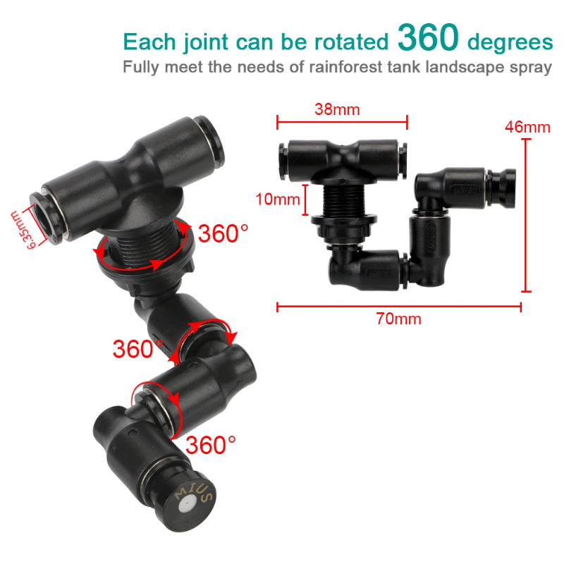 360° Adjustable Spray Nozzle S - Misting Nozzle Reptile ulasan dan harga