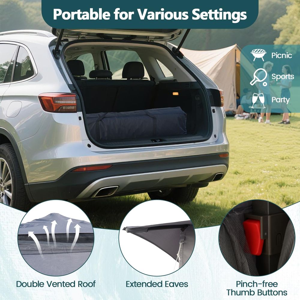 ft 11 ft Pop up Gazebo, Portab - Screen Top Mesh ulasan dan harga