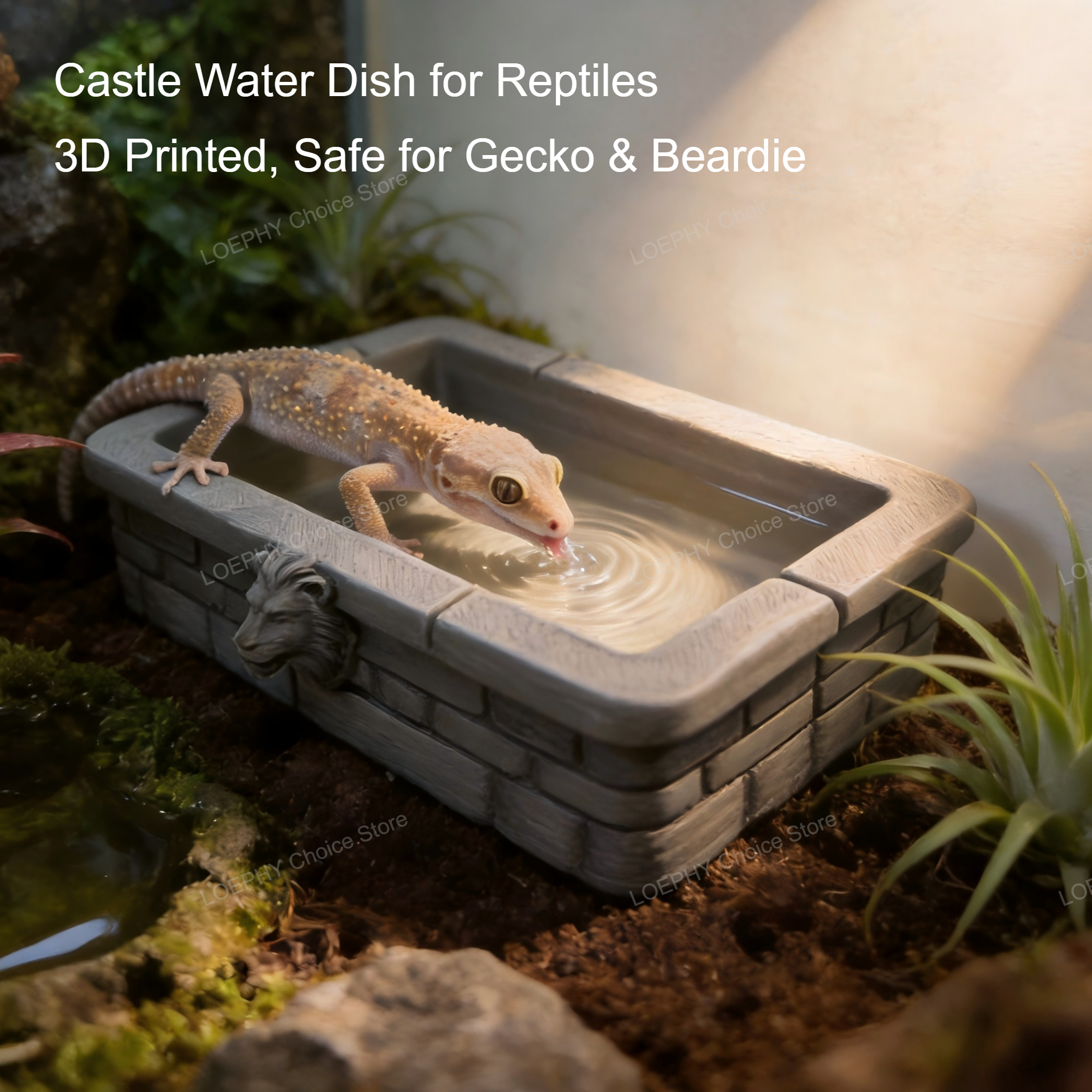 Reptile Water Bowl 3D Printed  - Water Dish Reptile ulasan dan harga