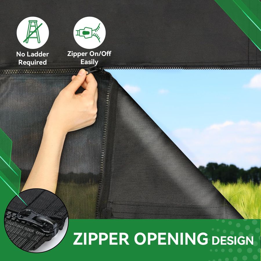 Awning Shade Screen with Zippe - Screen Top Mesh ulasan dan harga