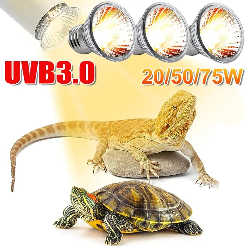 25/50/75W UVB Reptile Lamp Bul - Calcium Powder Reptile ulasan dan harga