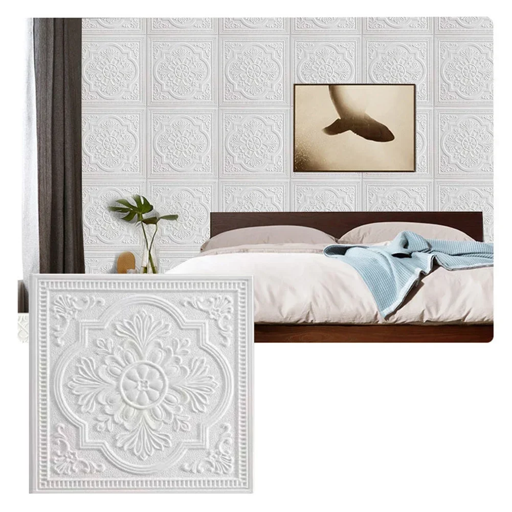 1/10 Pc 3D Wall Panel Wall Sti - Pvc Panel Background ulasan dan harga